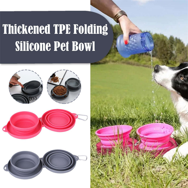 Pet Rubber Double Bowl