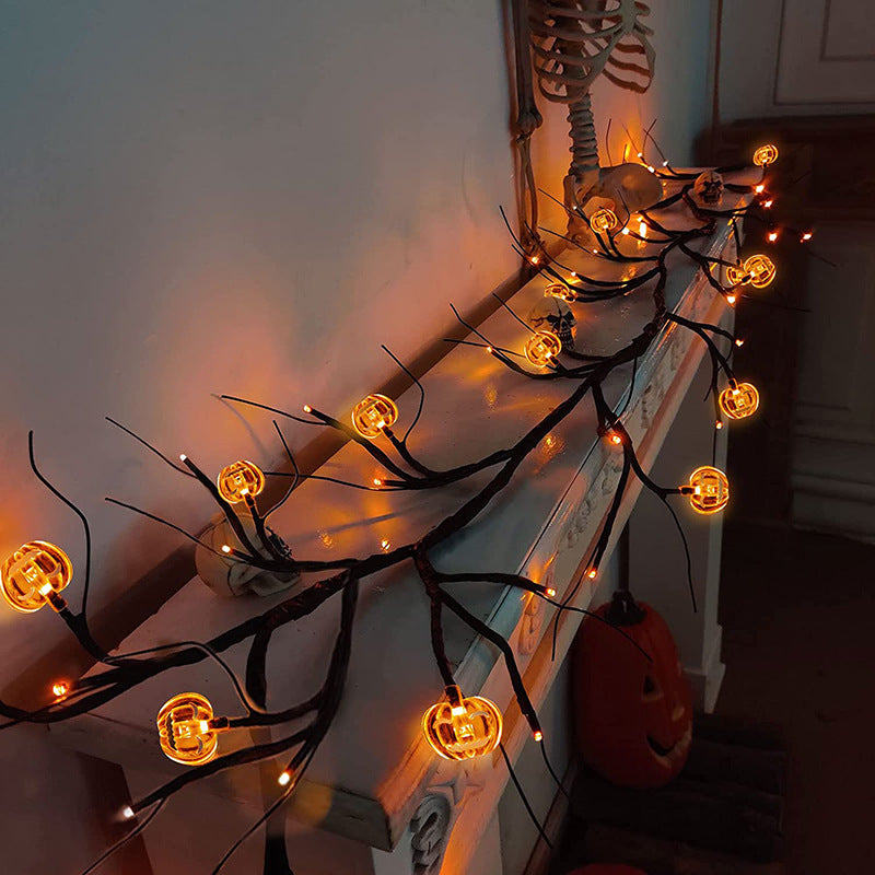 Halloween Rattan LED-Leuchten