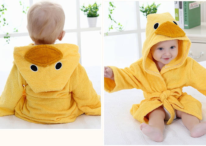 Cartoon Animal Baby Bathrobe