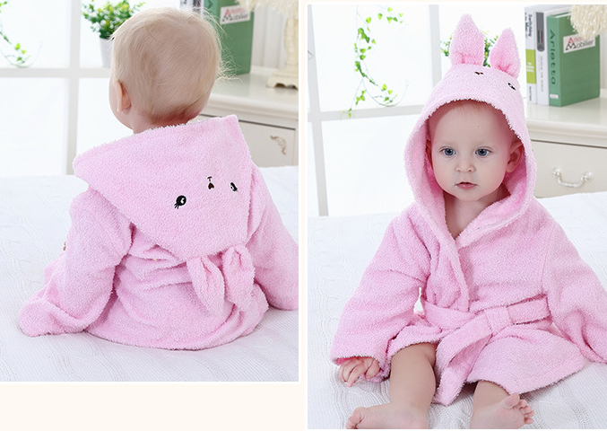 Cartoon Animal Baby Bathrobe