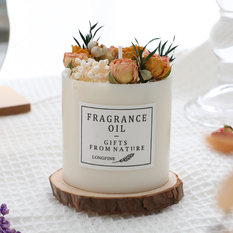 Dried Flowers Candle