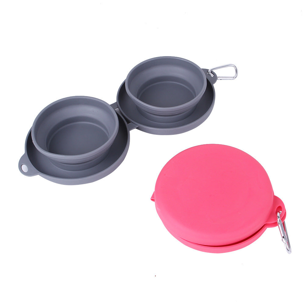 Pet Rubber Double Bowl