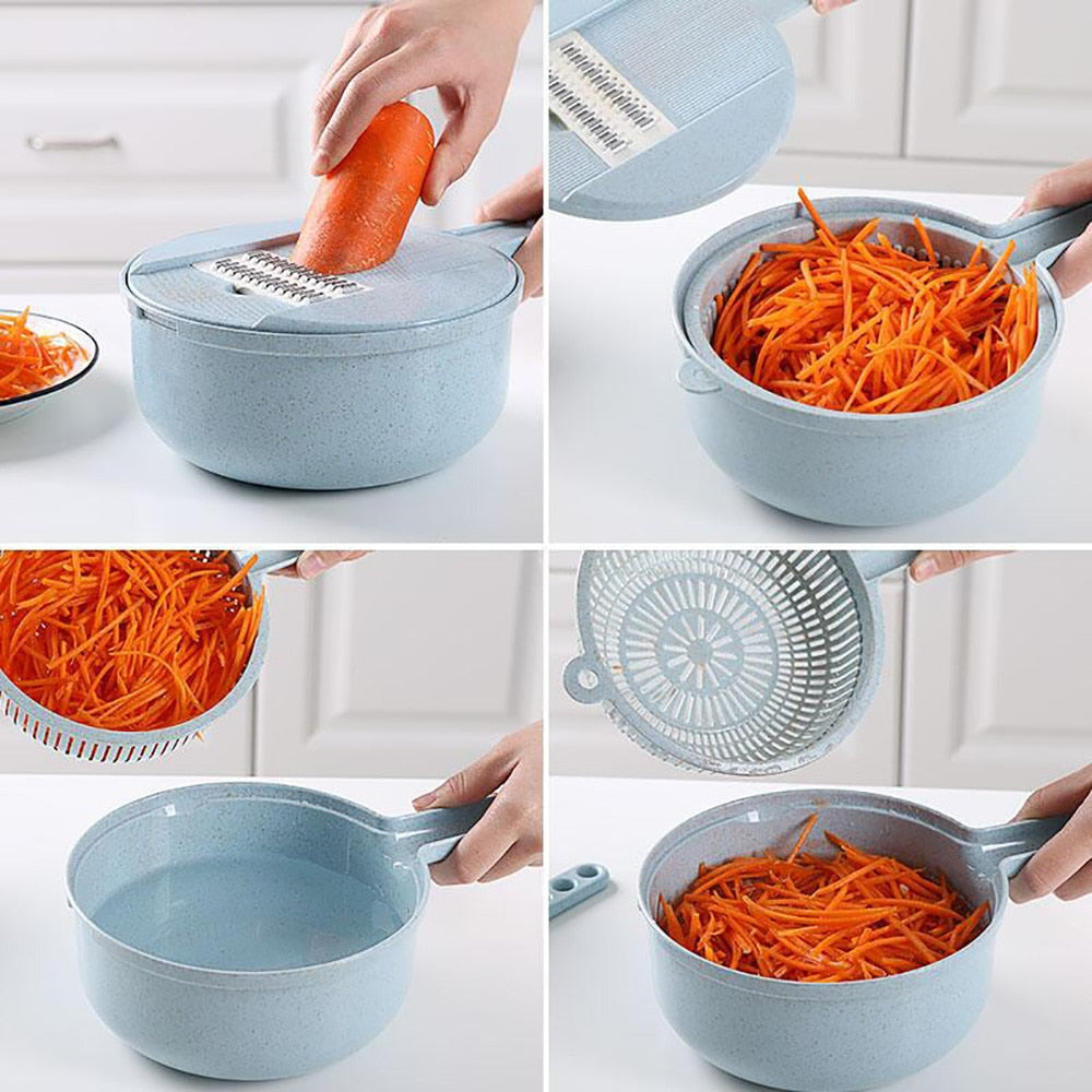 8-In-1 Mandoline Slicer With Strainer