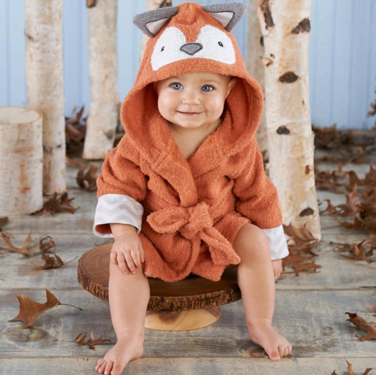 Cartoon Animal Baby Bathrobe