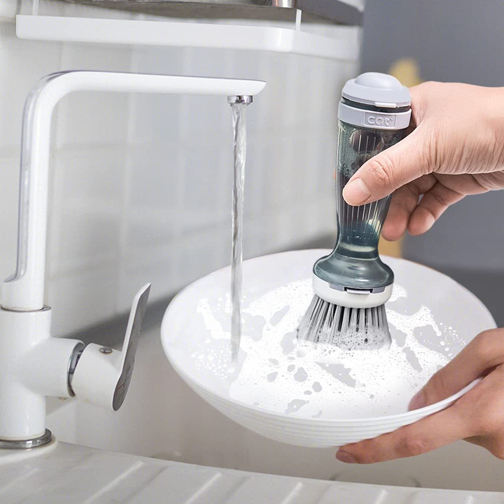 Scrub Brush With Soap Dispenser