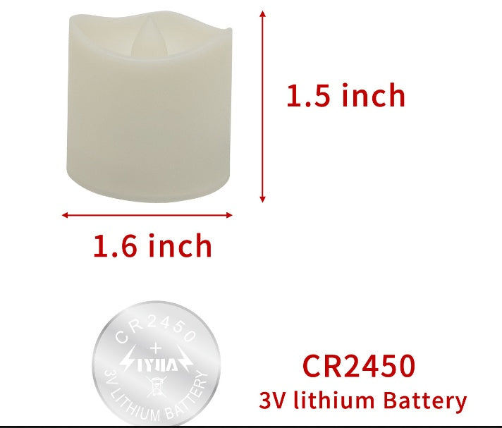 LED Warm White Flashing Timed Flameless Candle