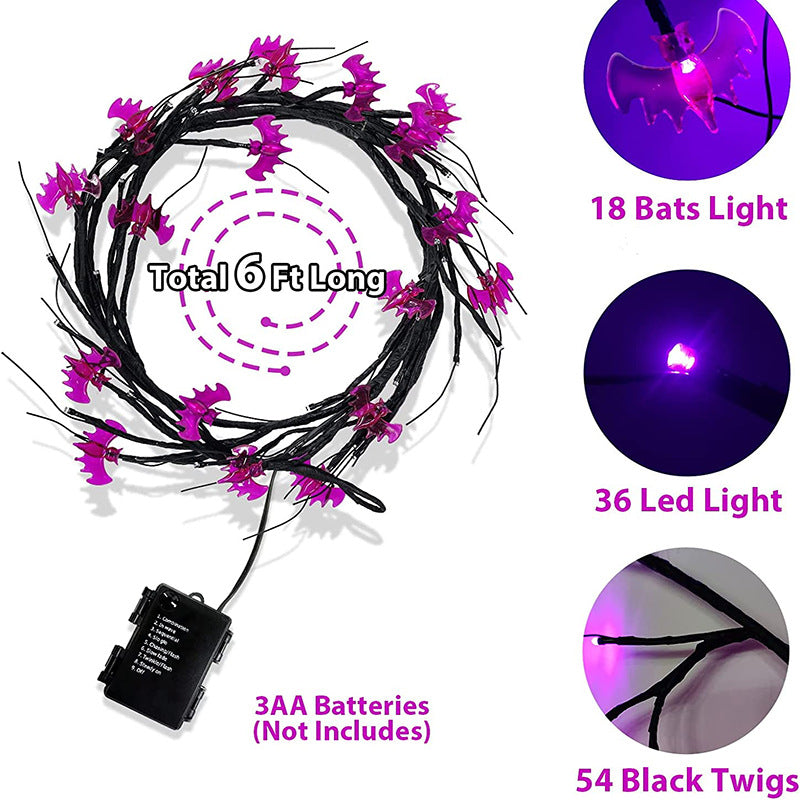 Halloween Rattan LED-Leuchten